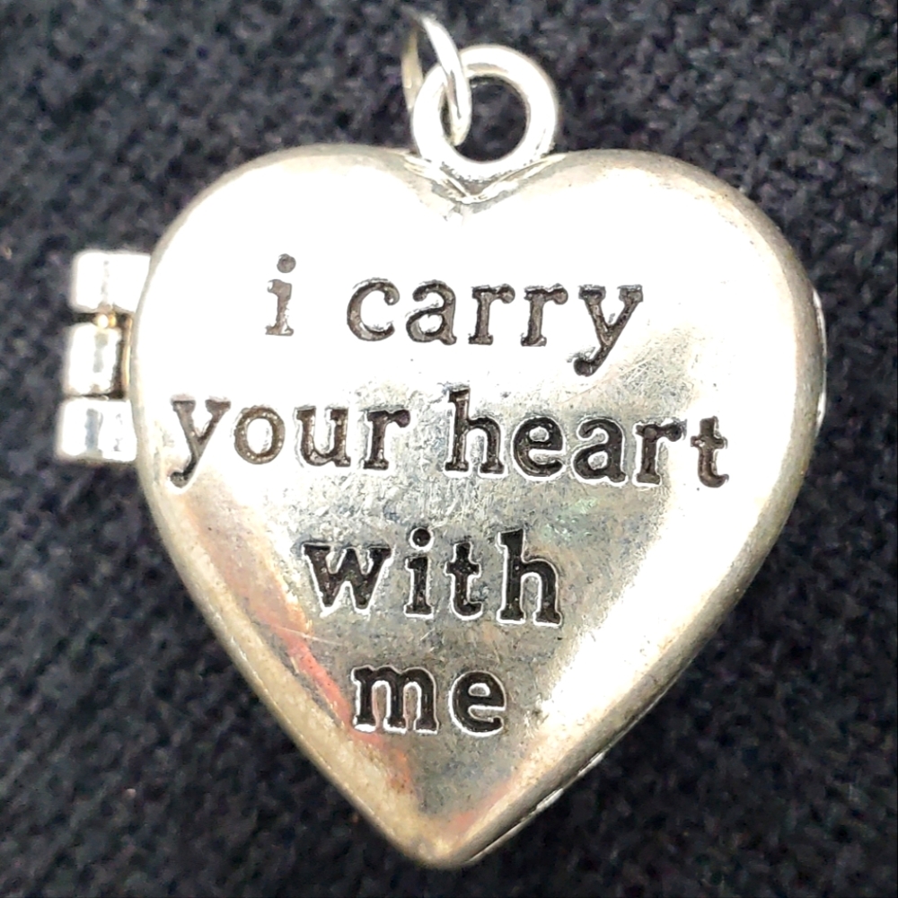 ❤️HEART❤️ Photo Locket I Carry Your Heart With Me Double Sided Stainless Steel